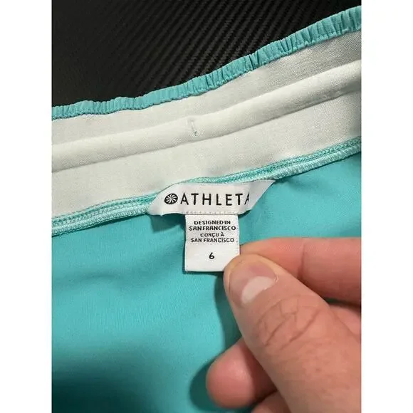 Athleta Trekkie Skort Sea Blue Size 6 Golf Tennis Ripstop Outdoor - Picture 3 of 10
